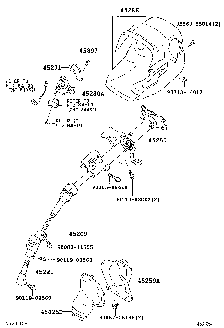 Toyota 45209-02041 YOKE SUB-ASSY, STEERING SLIDING