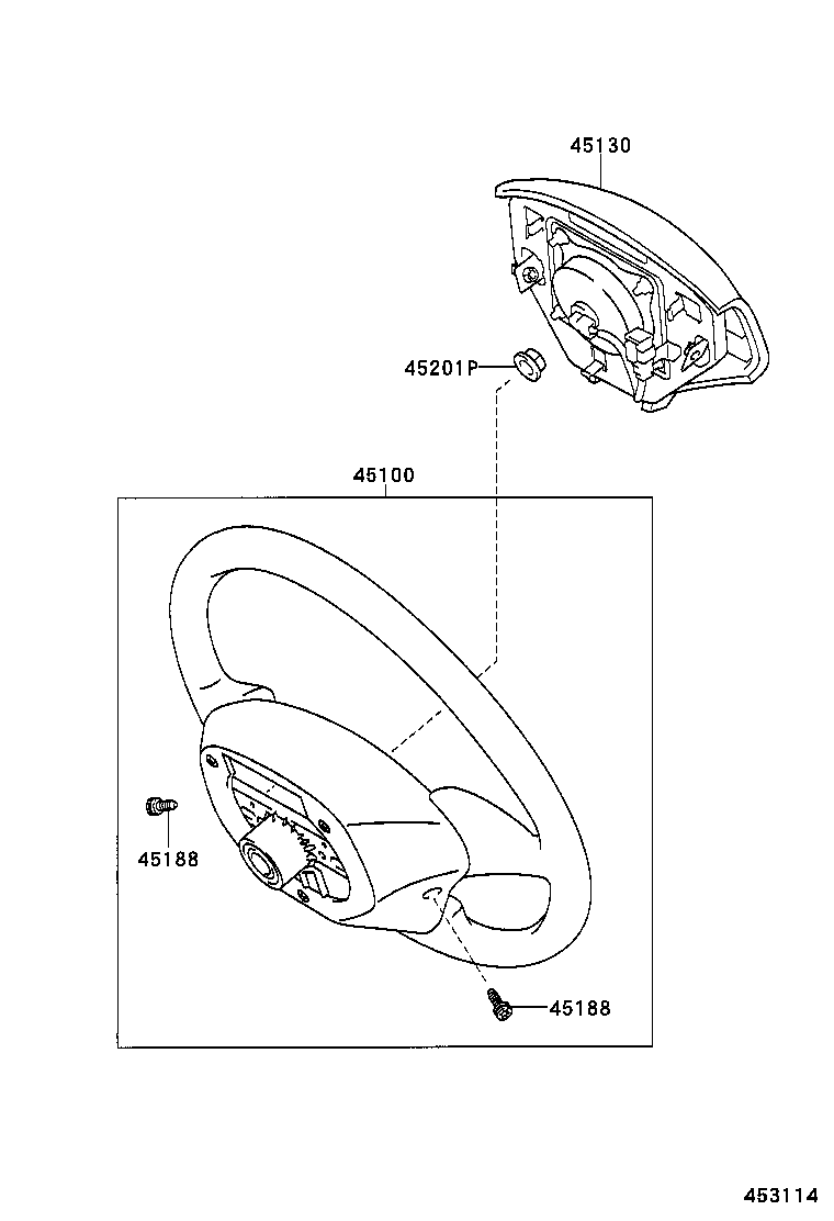 45130-63010-B0 BUTTON ASSY, HORN product image