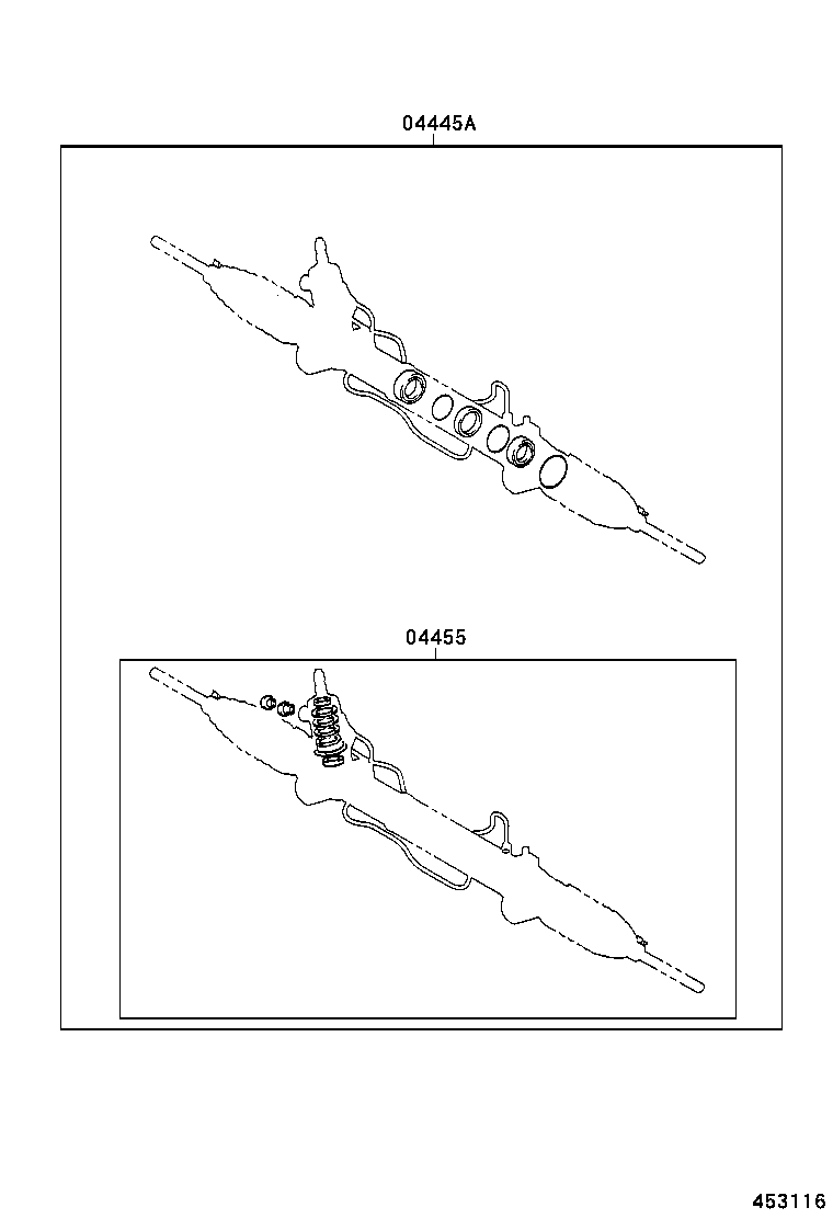 04445-58010 GASKET KIT, POWER STEERING GEAR(FOR RACK & PINION) product image