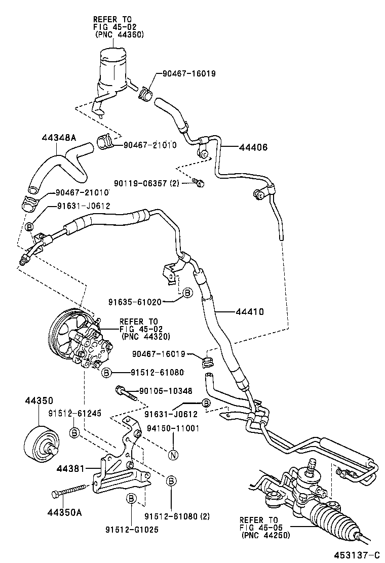 44348-02060 HOSE, OIL RESERVOIR TO PUMP, NO.1 product image