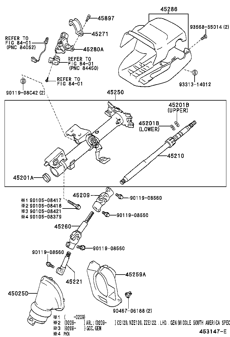 45250-02400 COLUMN ASSY, STEERING product image