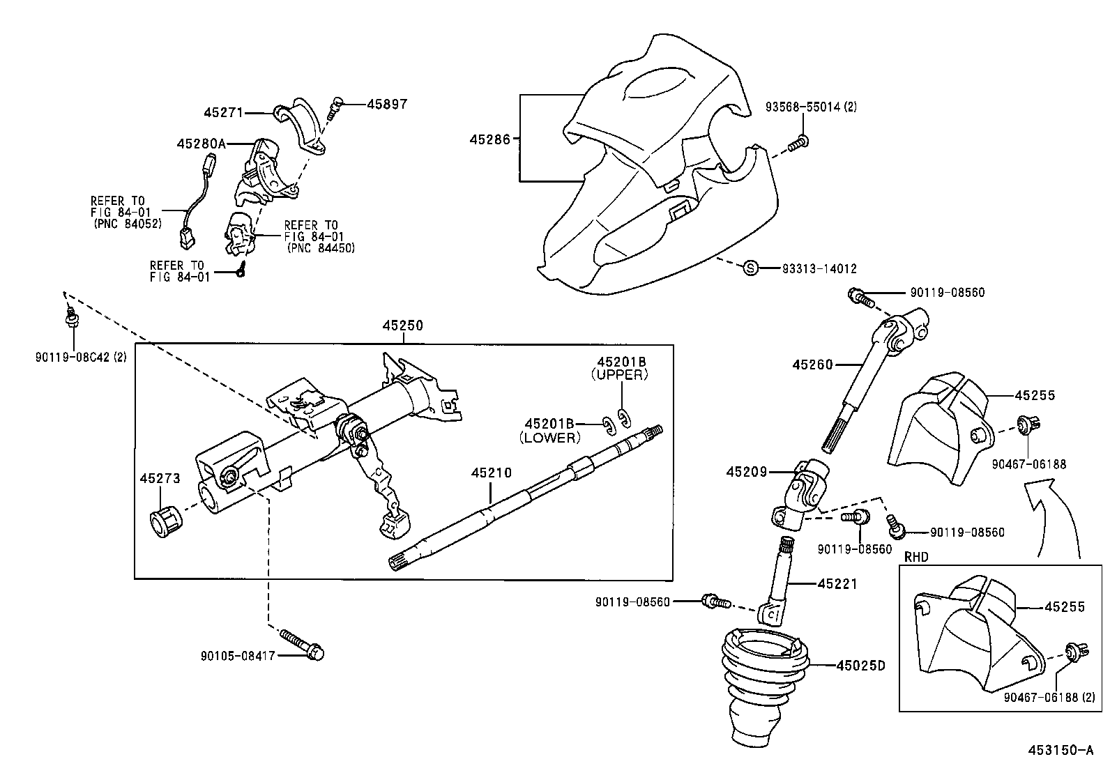 45286-52901-B1 COVER, STEERING COLUMN product image