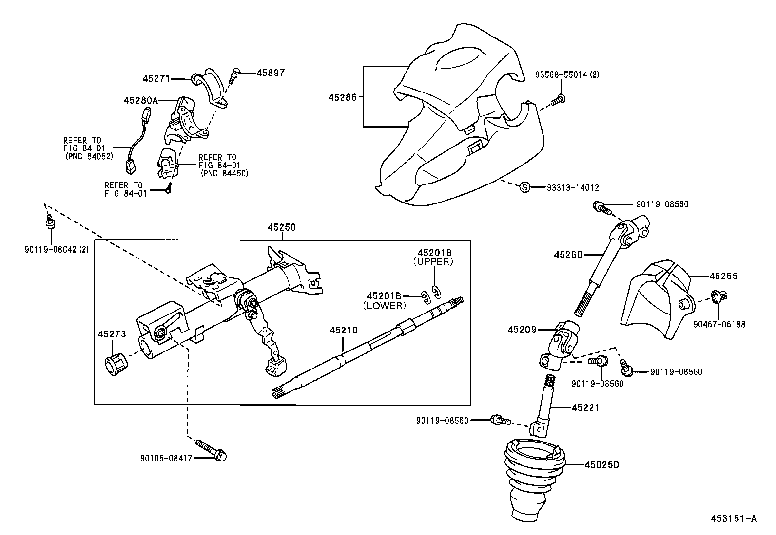 Toyota 45286-52901-E0 COVER, STEERING COLUMN