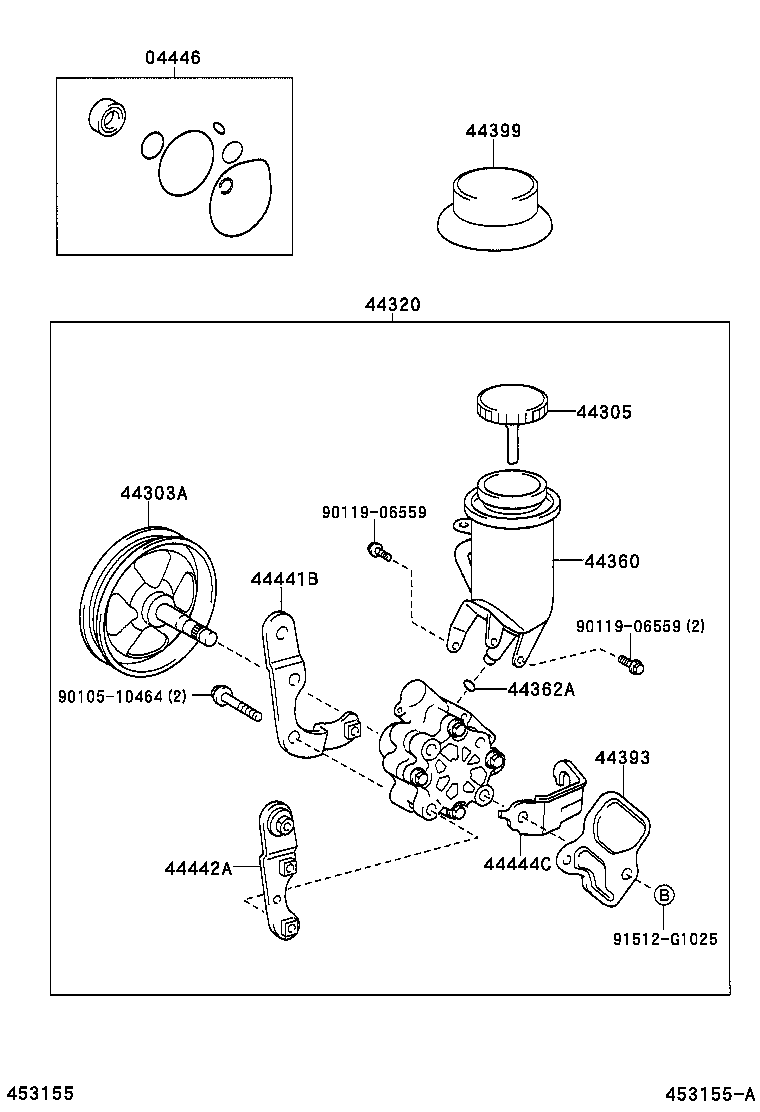 Toyota 44308-52020 UNION SUB-ASSY, PRESSURE PORT