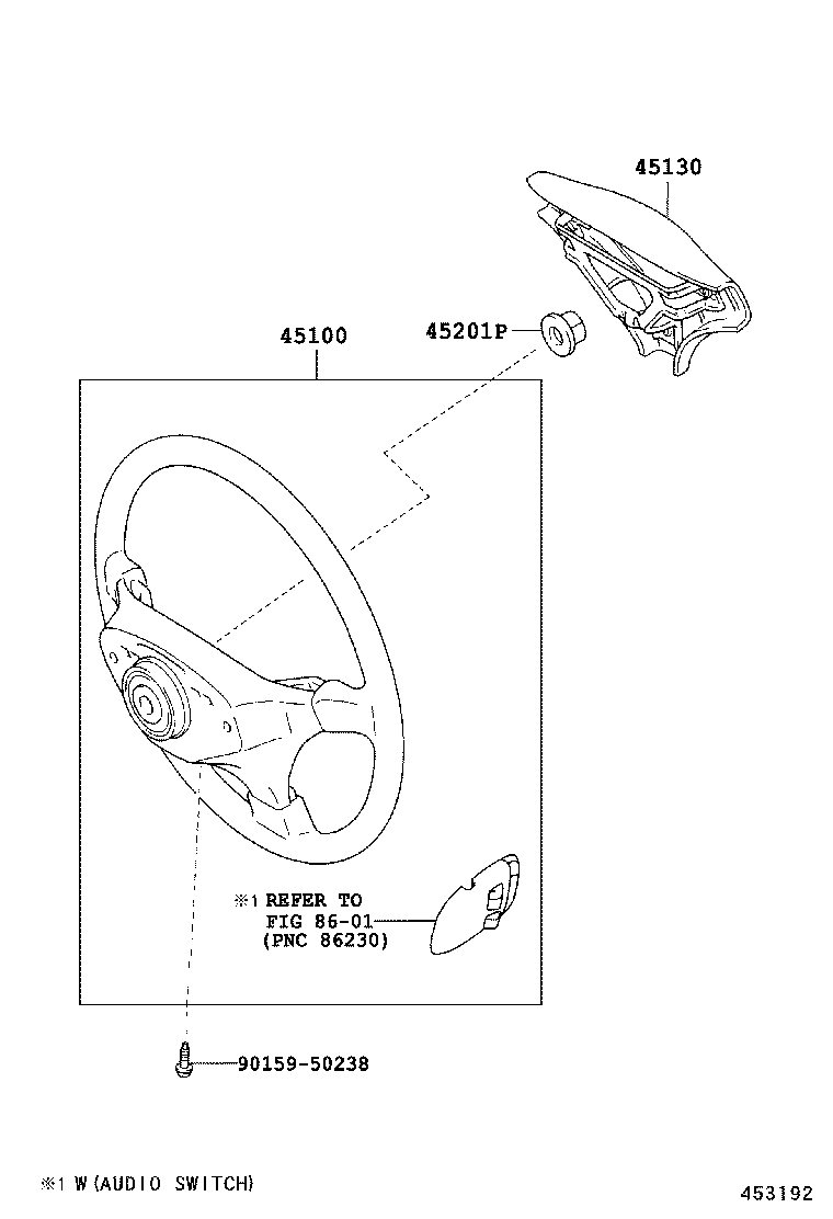 45100-02440-B0 WHEEL ASSY, STEERING product image