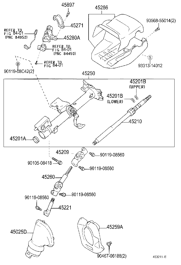 45286-02923 COVER, STEERING COLUMN product image
