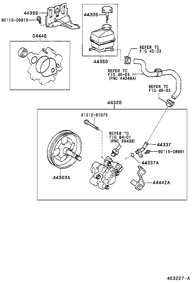 Toyota 44442-20030 BRACKET, VANE PUMP, REAR