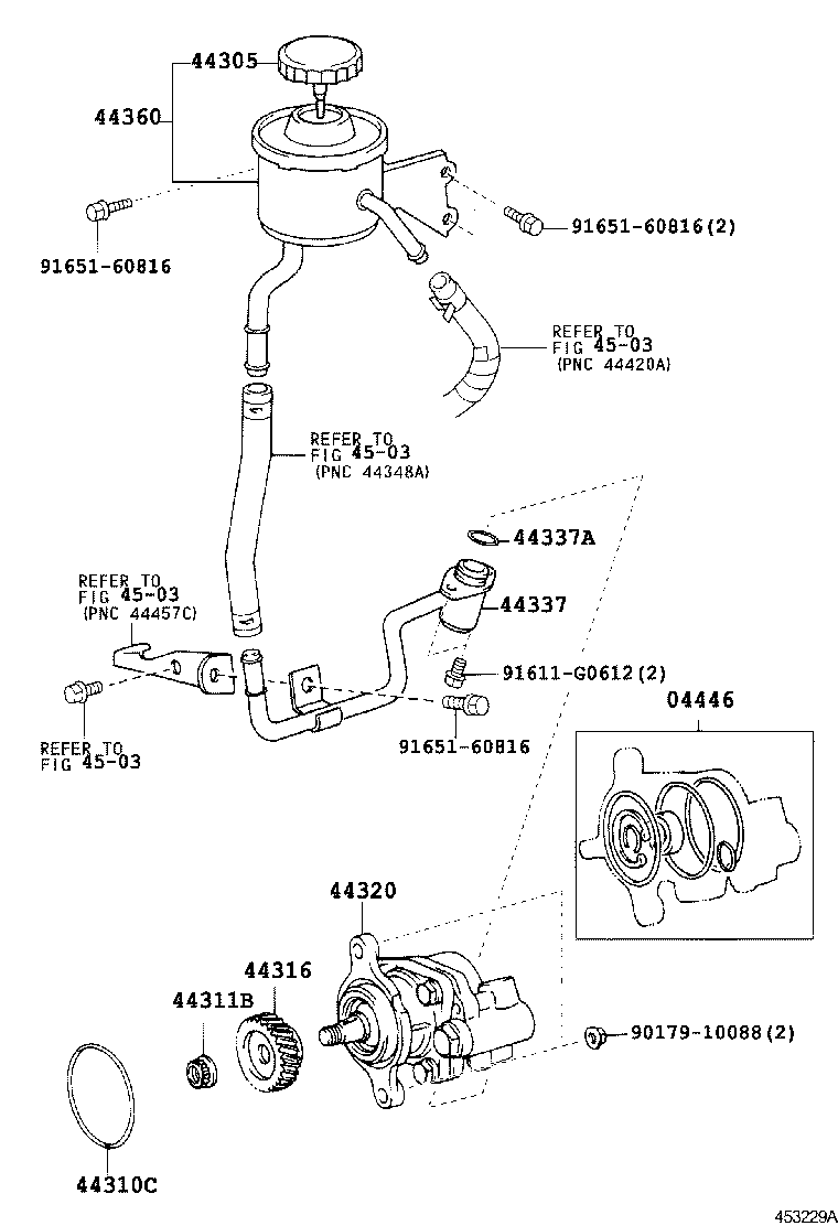 44360-60200 RESERVOIR ASSY, VANE PUMP OIL product image