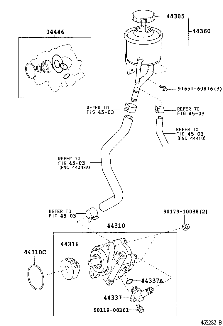 44360-60220 RESERVOIR ASSY, VANE PUMP OIL product image