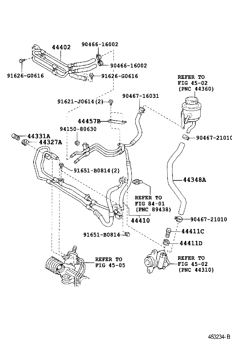 44348-60340 HOSE, OIL RESERVOIR TO PUMP, NO.1 product image