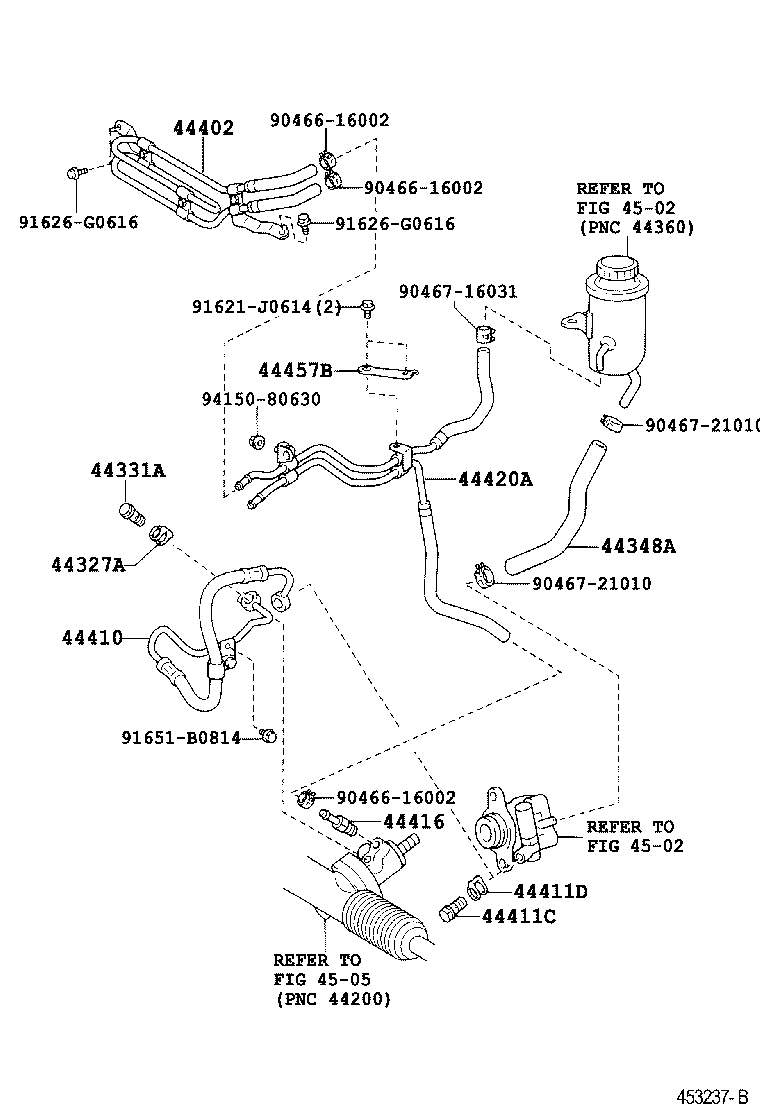 44348-60280 HOSE, OIL RESERVOIR TO PUMP, NO.1 product image