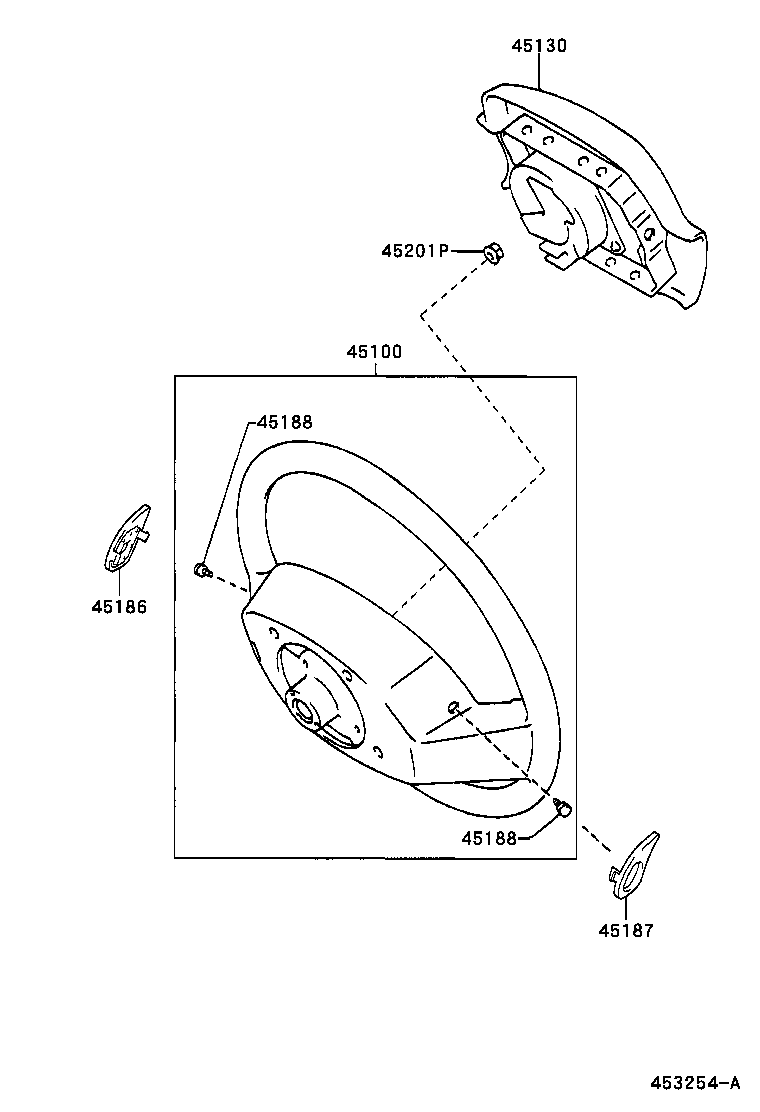 45100-0W210-B0 WHEEL ASSY, STEERING product image