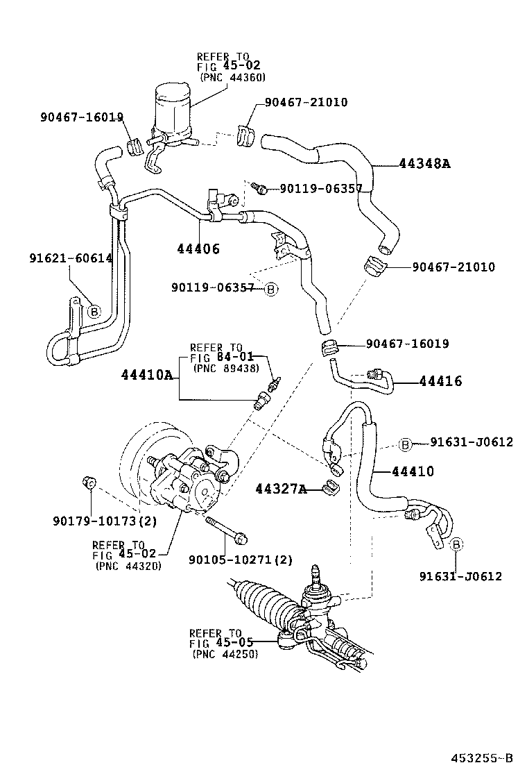 44348-02070 HOSE, OIL RESERVOIR TO PUMP, NO.1 product image