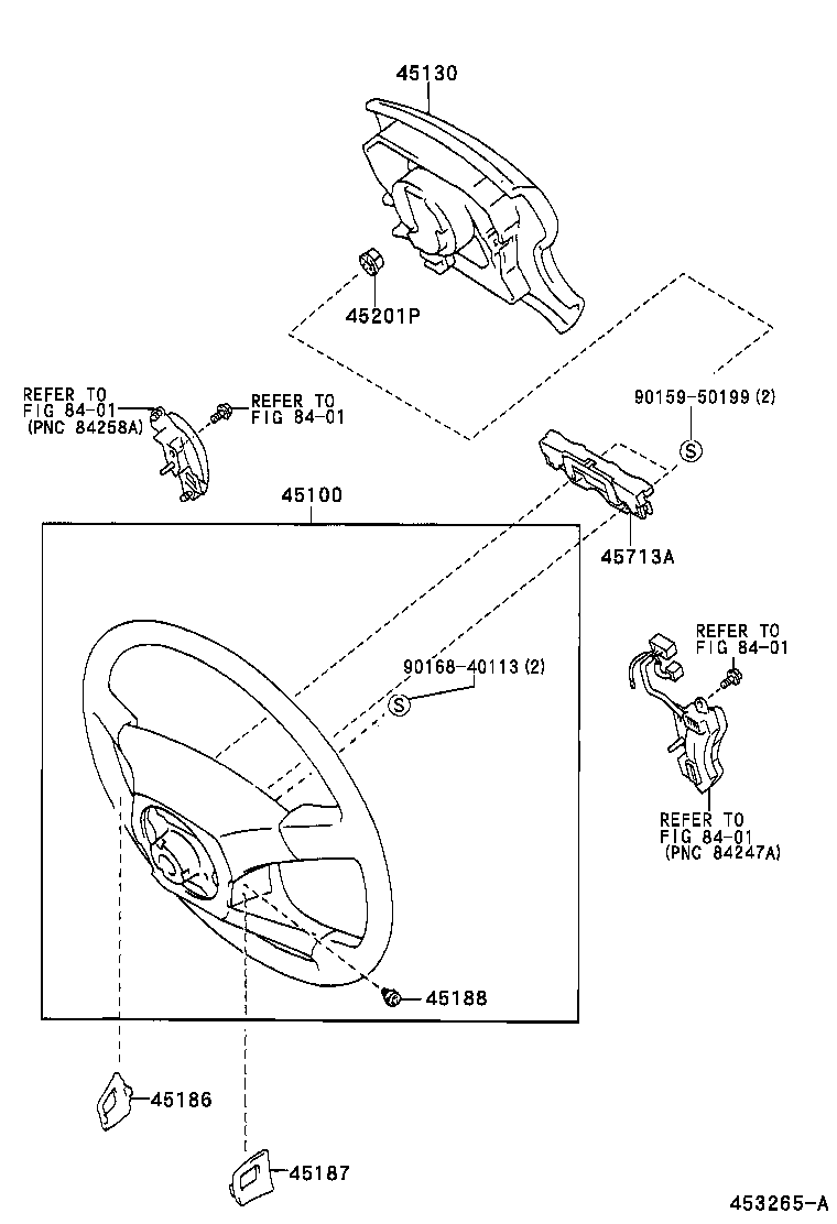 45130-60190-B0 BUTTON ASSY, HORN product image