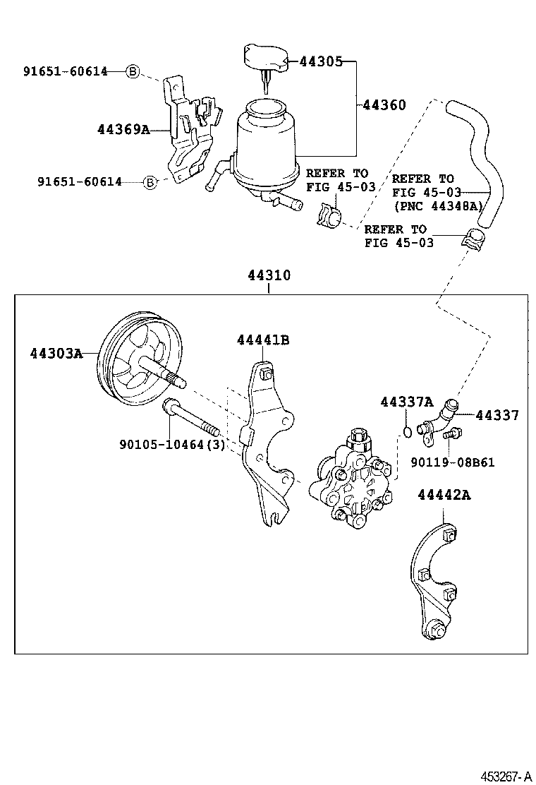 04446-02090 GASKET KIT, POWER STEERING PUMP product image