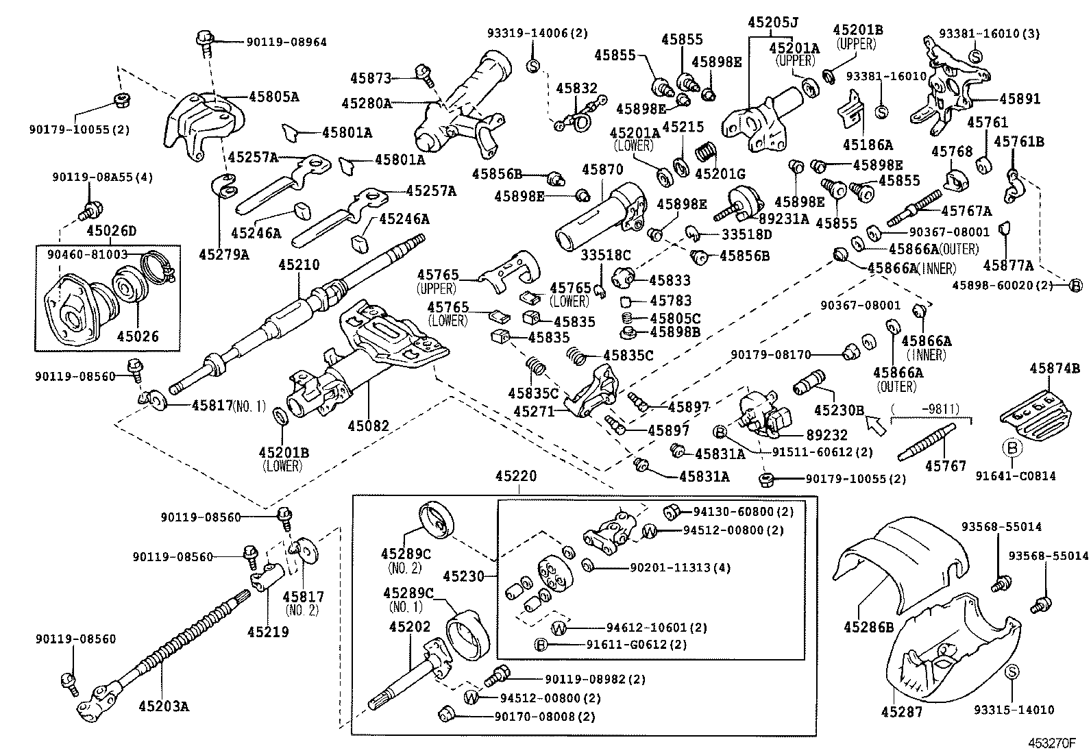 45209-60130 YOKE SUB-ASSY, STEERING SLIDING product image