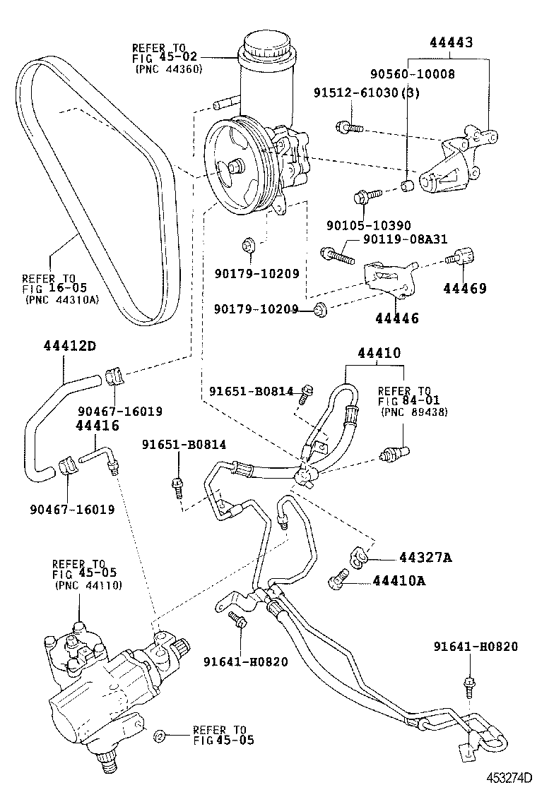 44348-04010 HOSE, OIL RESERVOIR TO PUMP, NO.1 product image