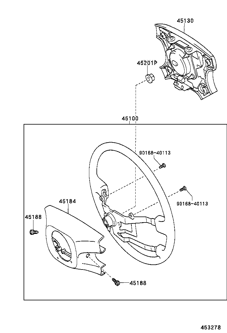 45100-02090-E0 WHEEL ASSY, STEERING product image