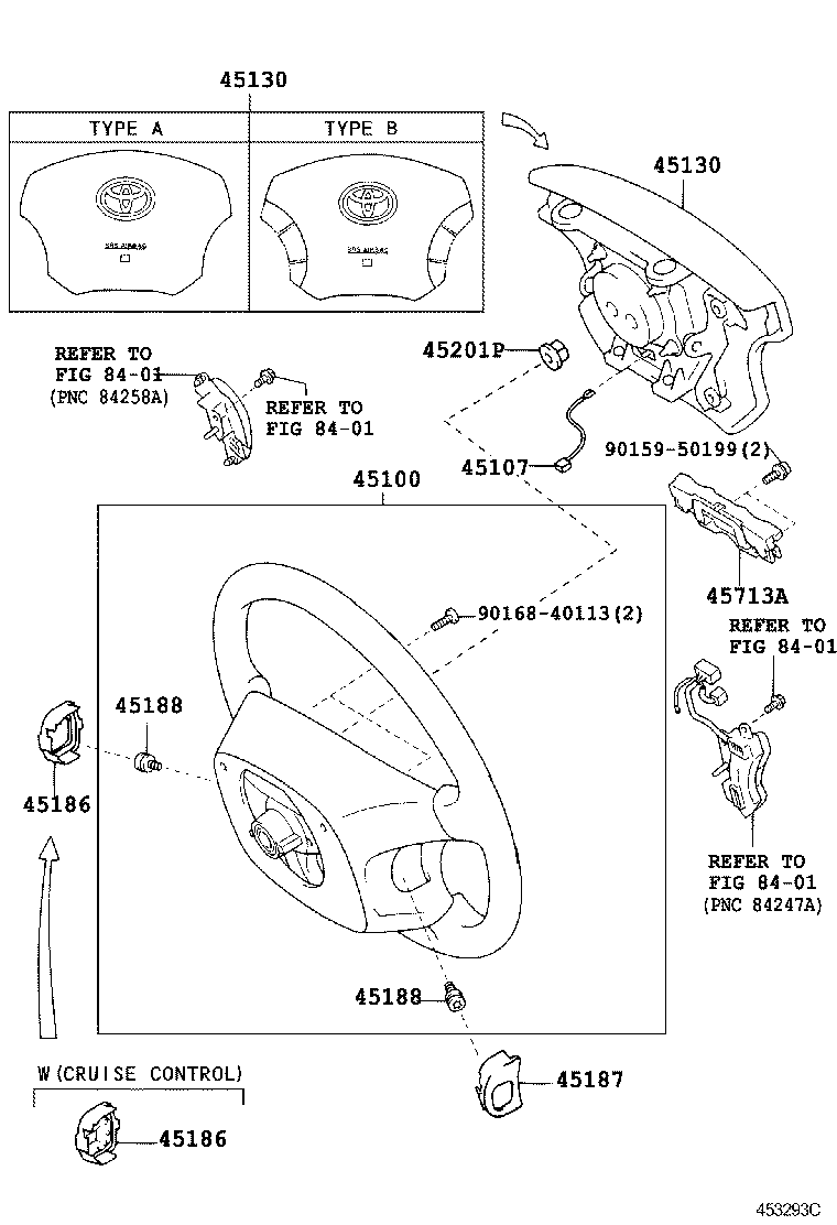45100-60280-B0 WHEEL ASSY, STEERING product image