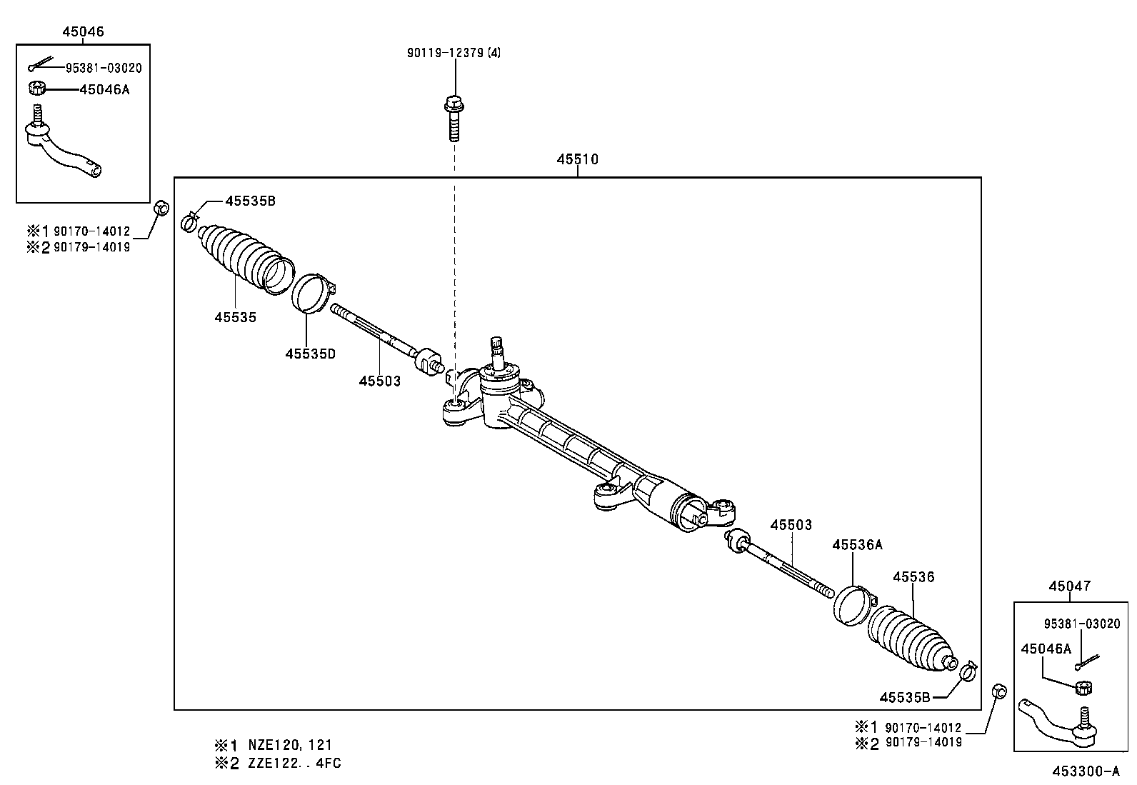 45503-19265 END SUB-ASSY, STEERING RACK product image