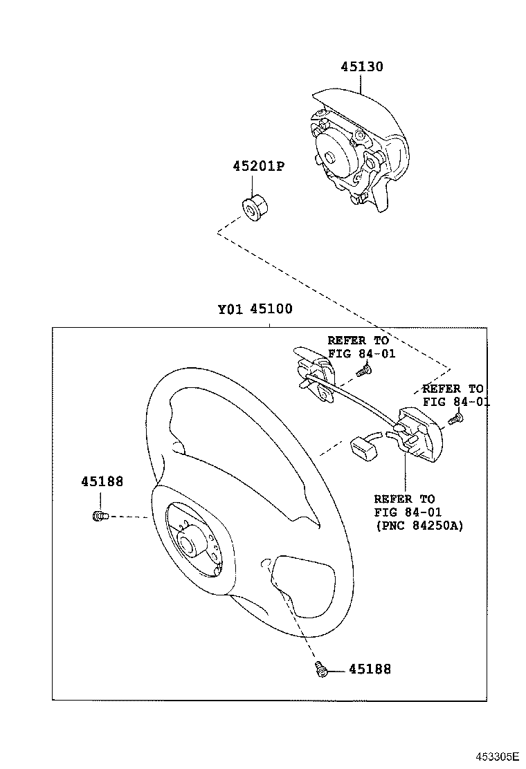 45100-21130-B0 WHEEL ASSY, STEERING product image