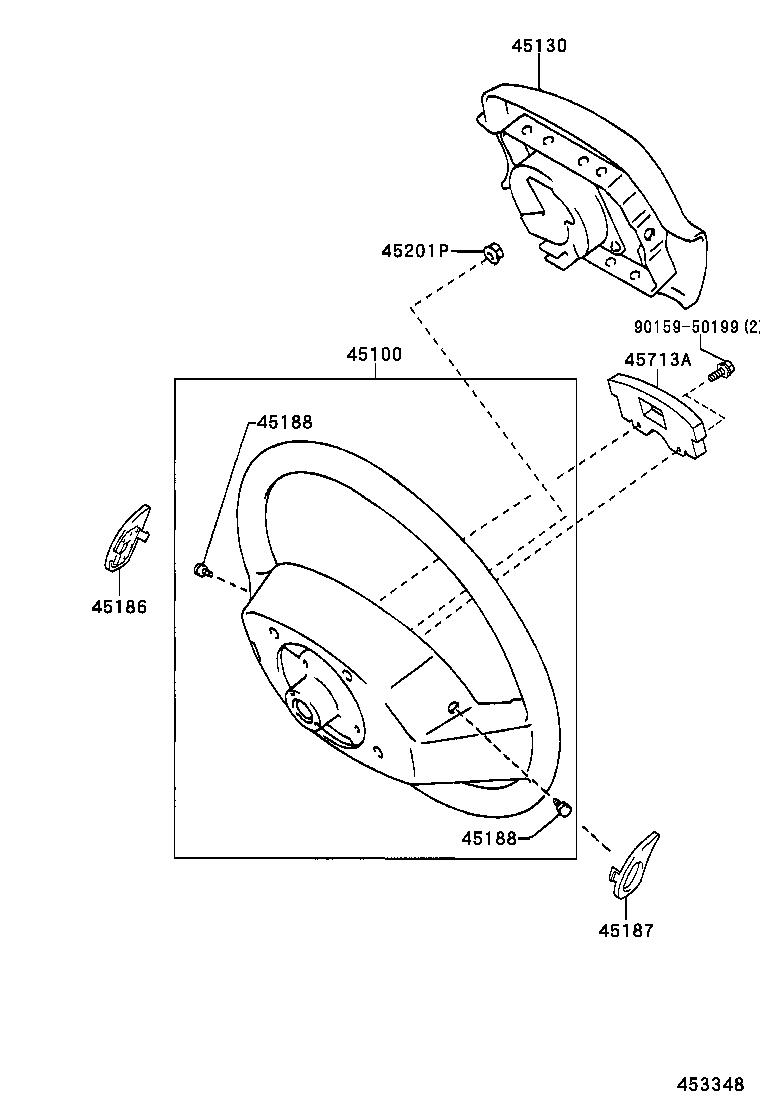 45100-0W170-B0 WHEEL ASSY, STEERING product image
