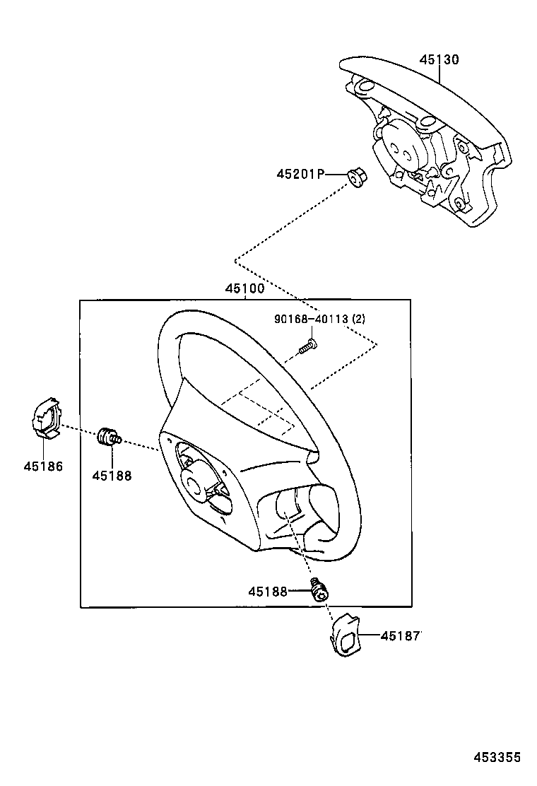 45130-60310-C0 BUTTON ASSY, HORN product image