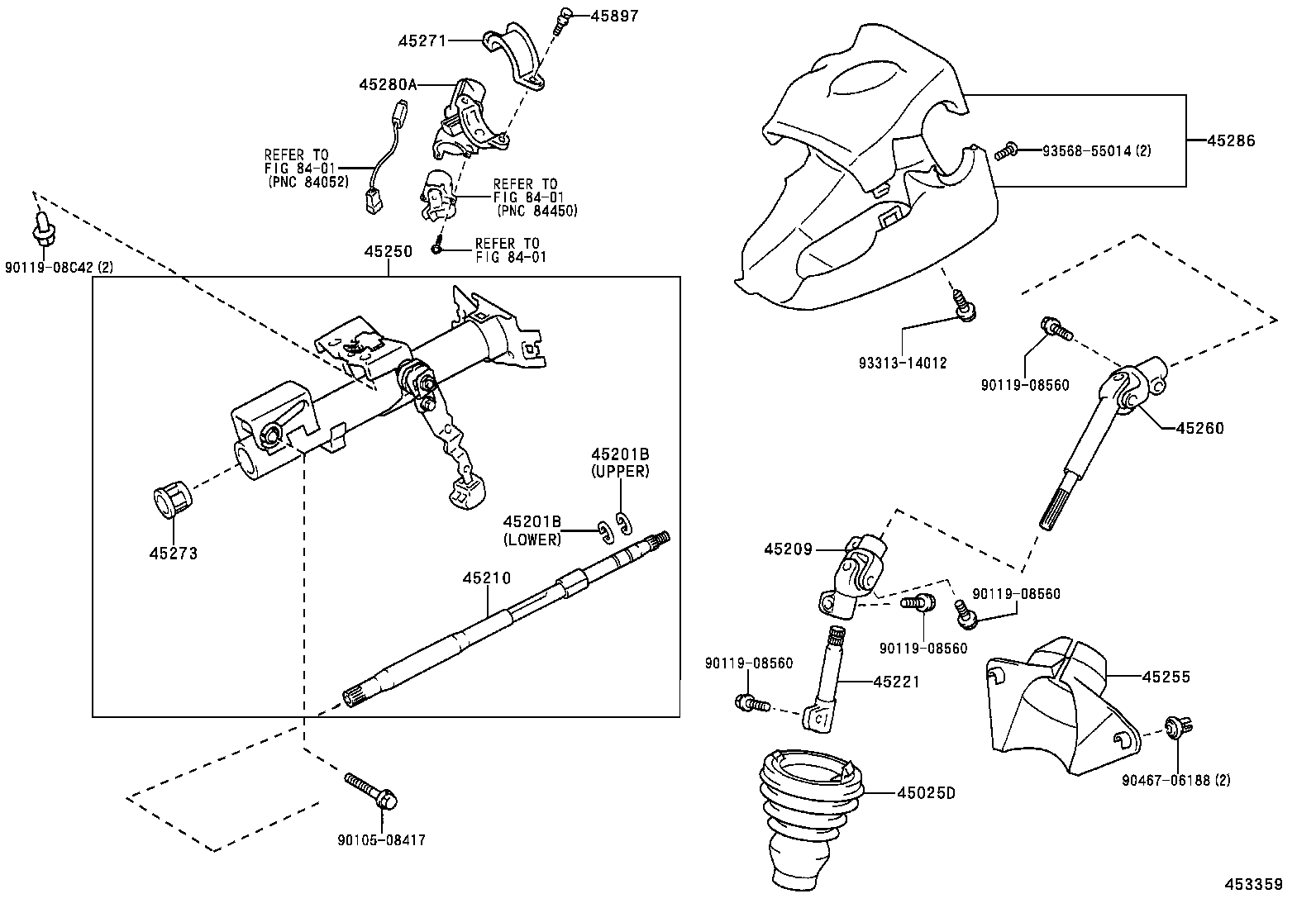 45250-52051 COLUMN ASSY, STEERING product image