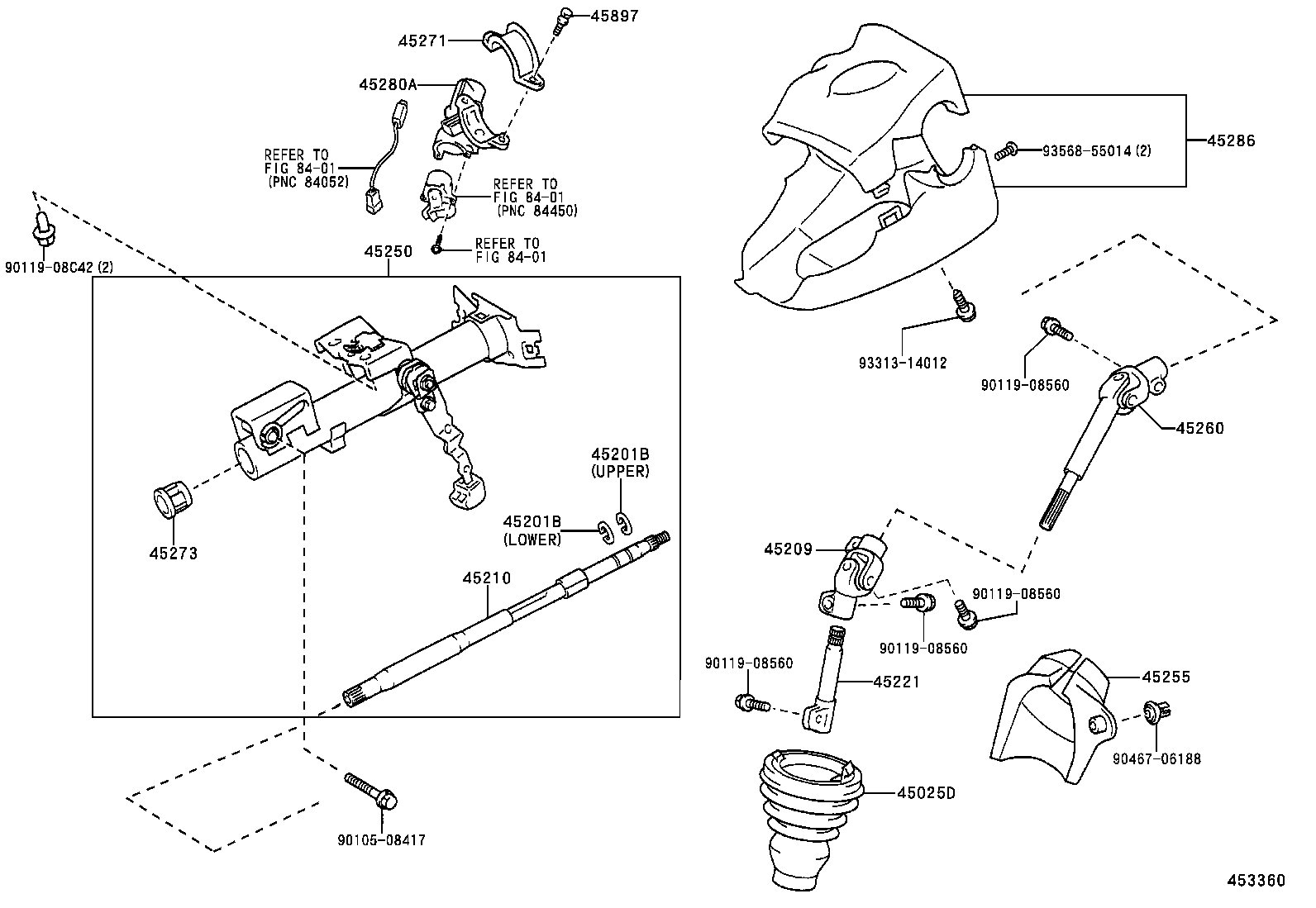 45250-52051 COLUMN ASSY, STEERING product image