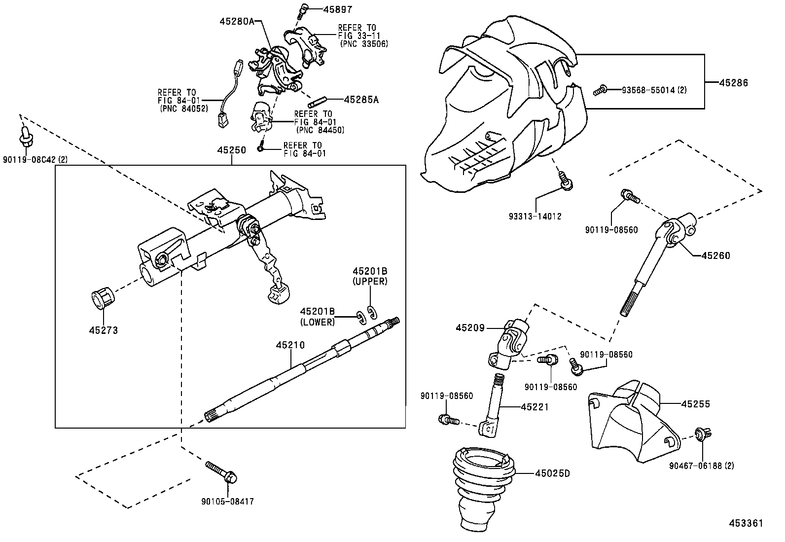 45250-52051 COLUMN ASSY, STEERING product image