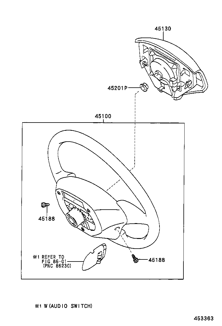 45105-16200 PLATE SUB-ASSY, HORN BUTTON CONTACT, NO.1 product image