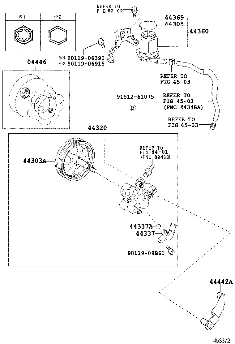 04446-02150 GASKET KIT, POWER STEERING PUMP product image