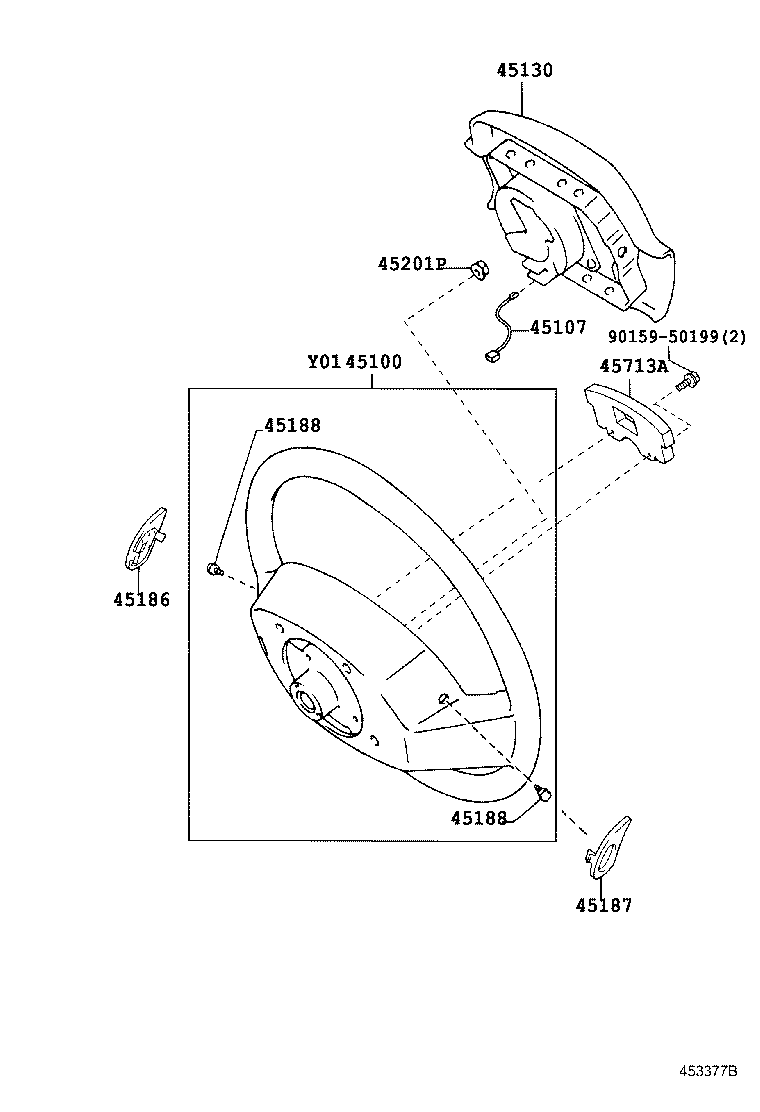 45130-35431-B0 BUTTON ASSY, HORN product image