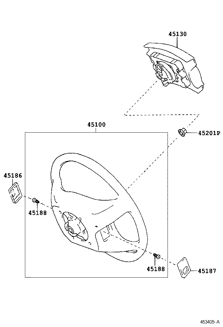 45100-04321-C0 WHEEL ASSY, STEERING product image
