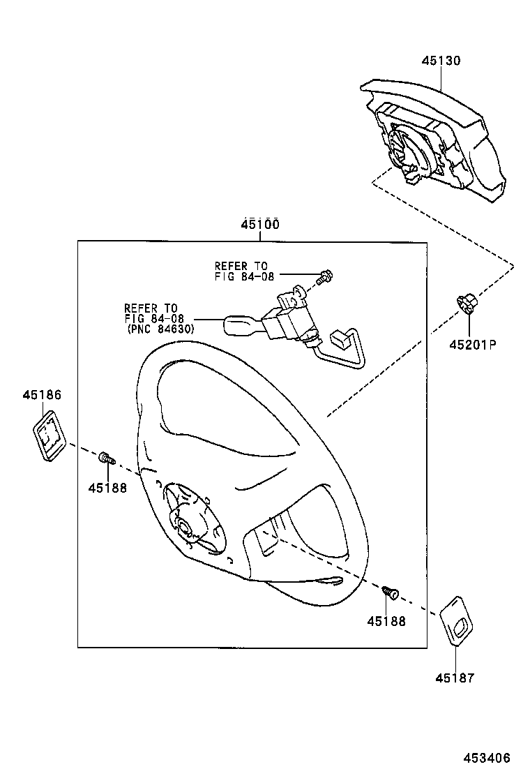 45100-08091-B0 WHEEL ASSY, STEERING product image