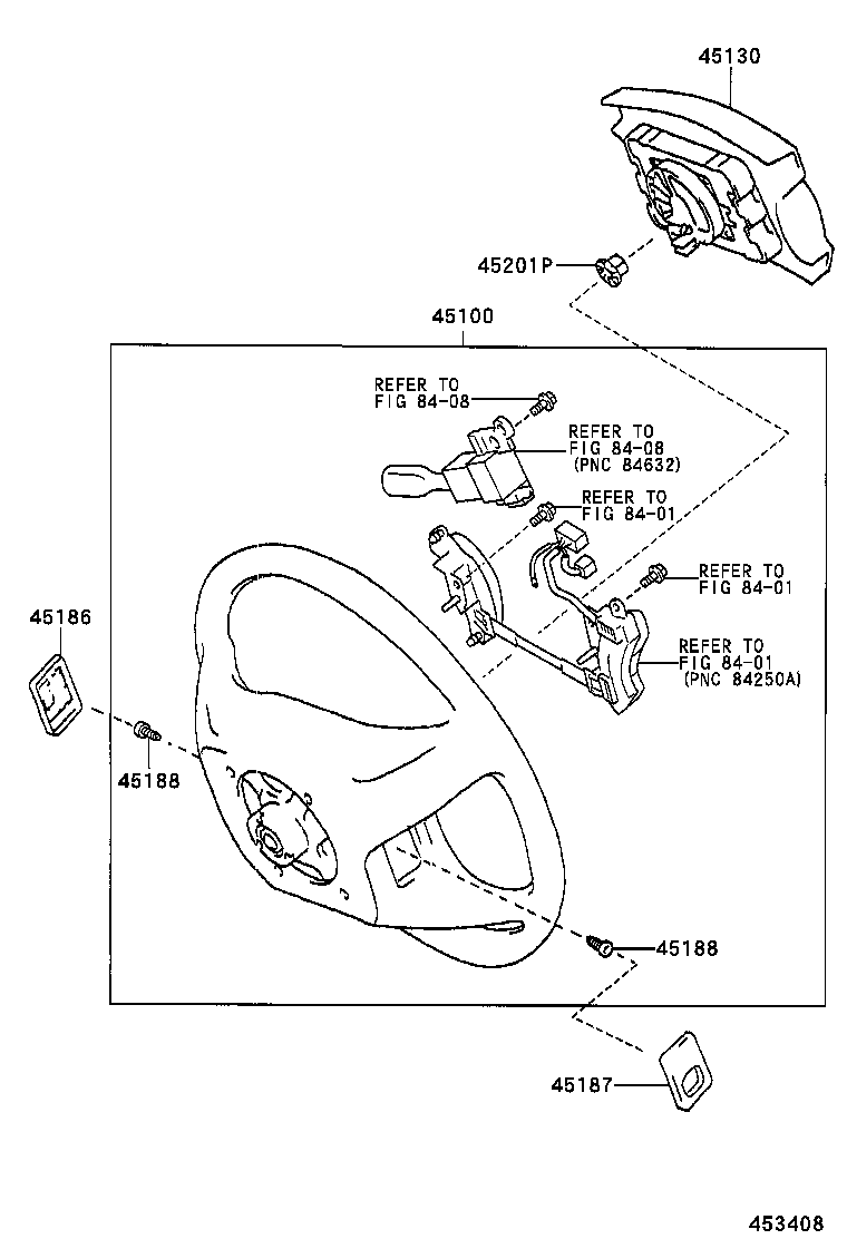 45100-08091-B0 WHEEL ASSY, STEERING product image