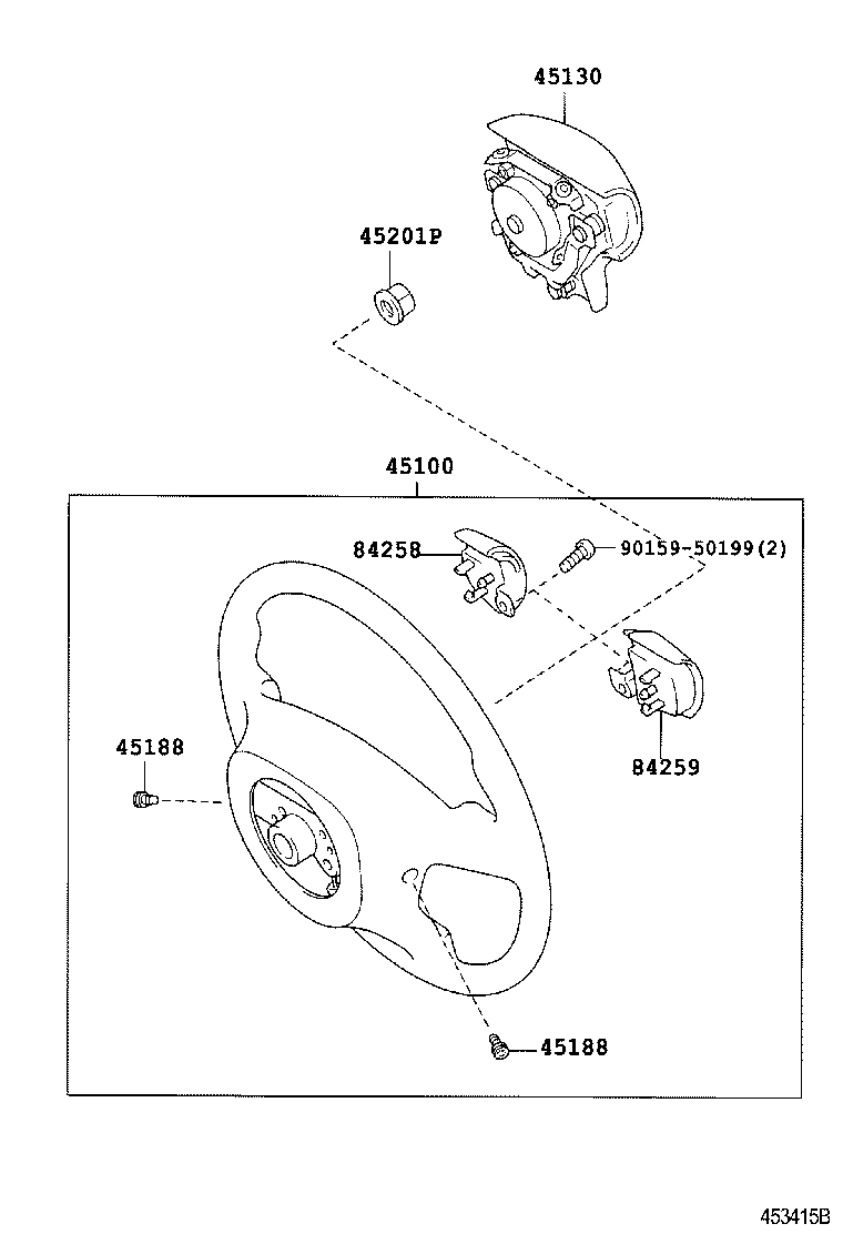 45100-0M020 WHEEL ASSY, STEERING product image