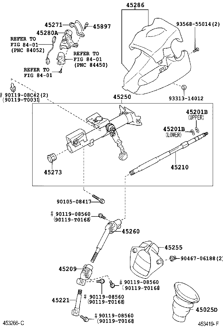 45025-0D080 COVER SUB-ASSY, STEERING COLUMN HOLE, NO.1 product image