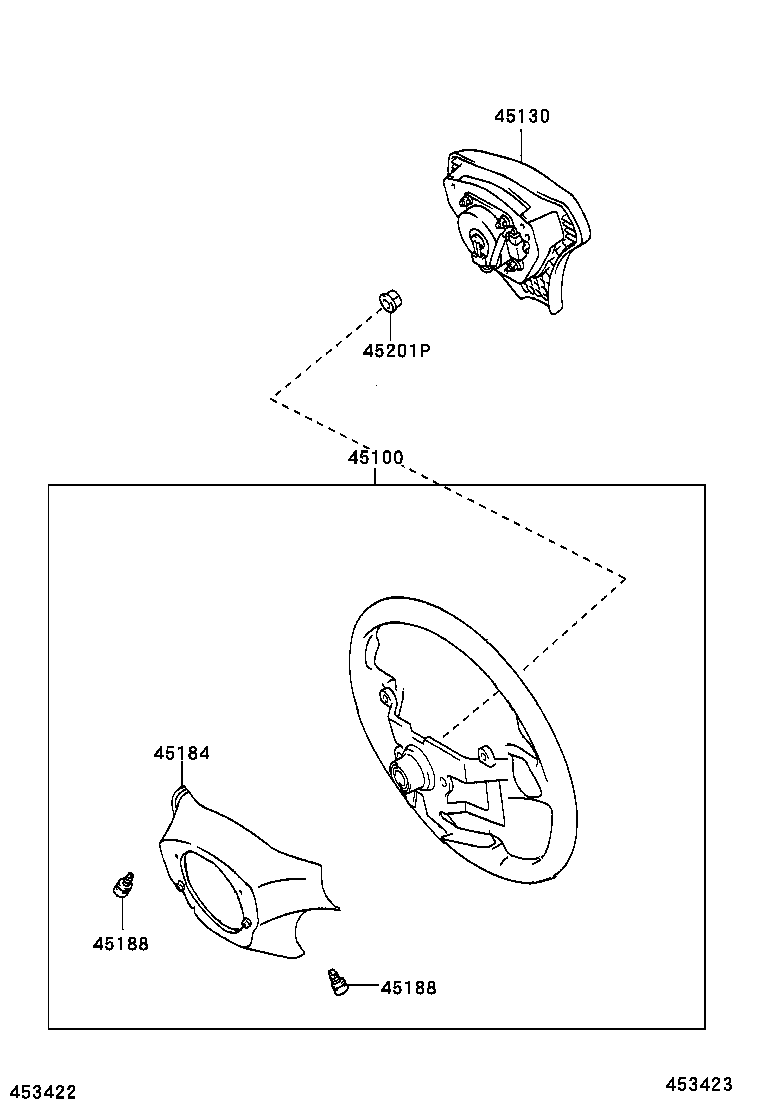 45100-02090-E0 WHEEL ASSY, STEERING product image