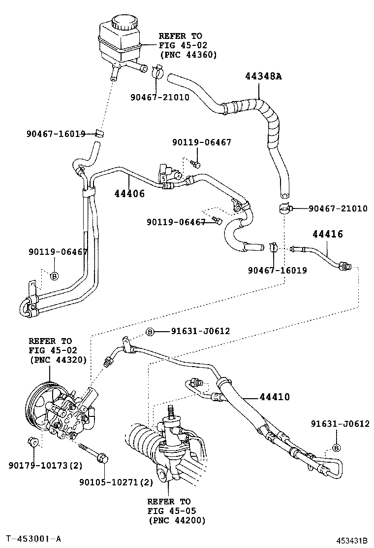44348-20630 HOSE, OIL RESERVOIR TO PUMP, NO.1 product image