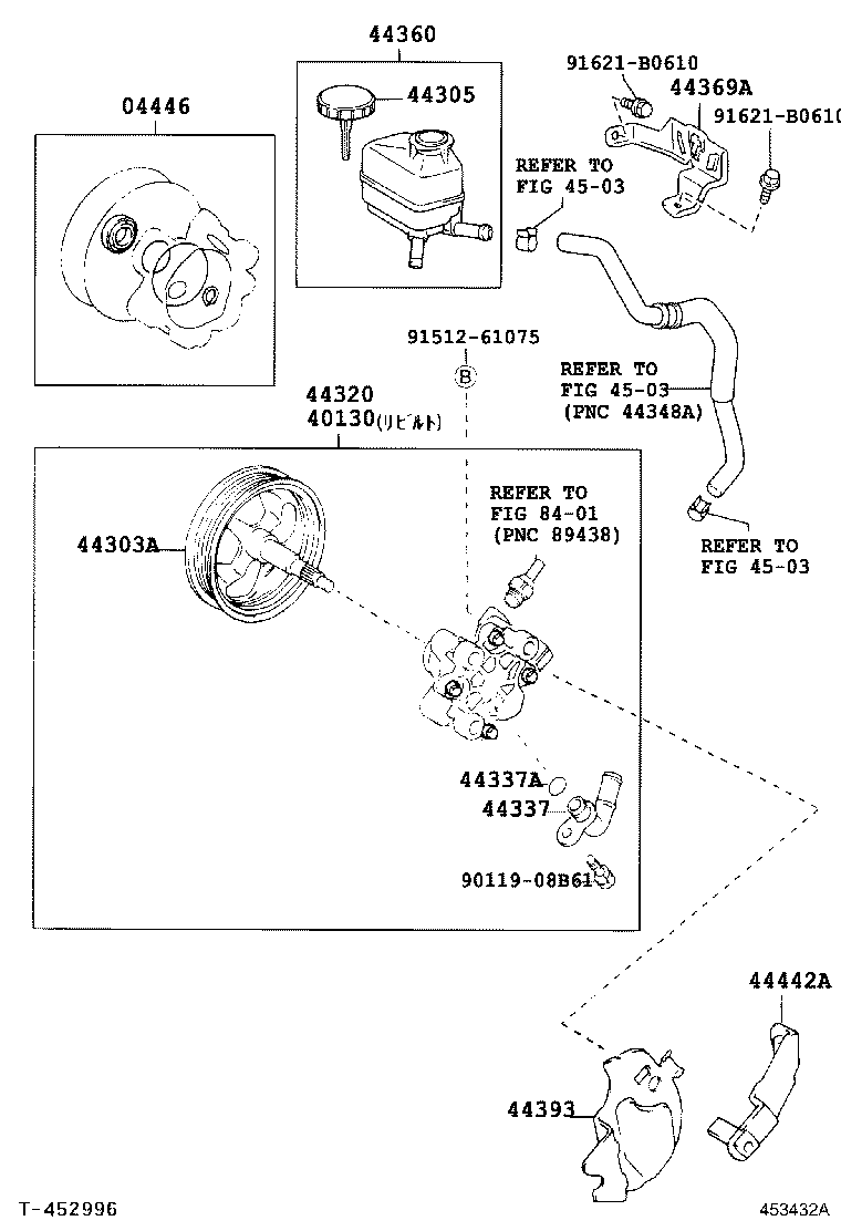 44442-21010 BRACKET, VANE PUMP, REAR product image
