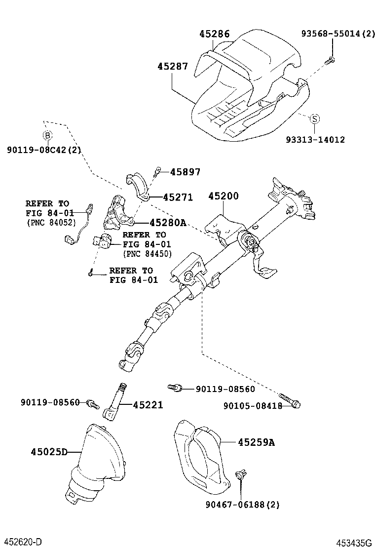 45025-02020 COVER SUB-ASSY, STEERING COLUMN HOLE, NO.1 product image