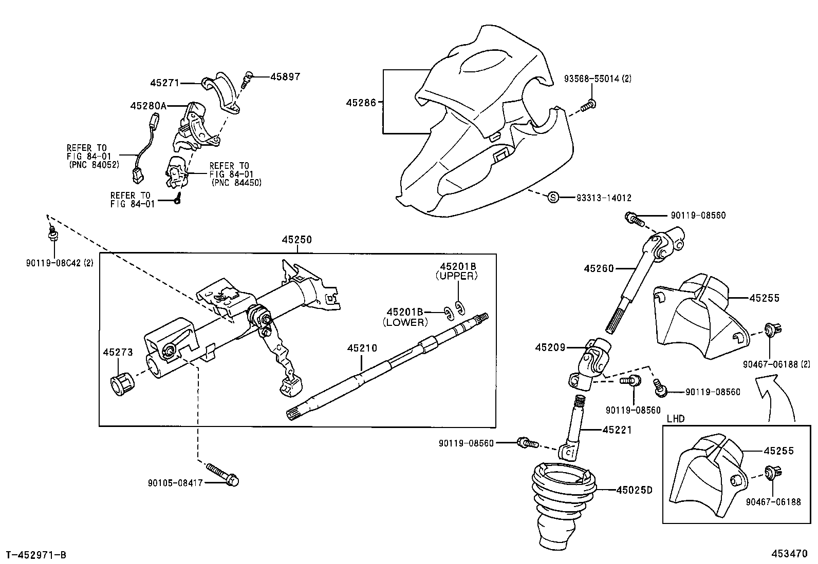 45280-52040 BRACKET ASSY, STEERING COLUMN, UPPER product image