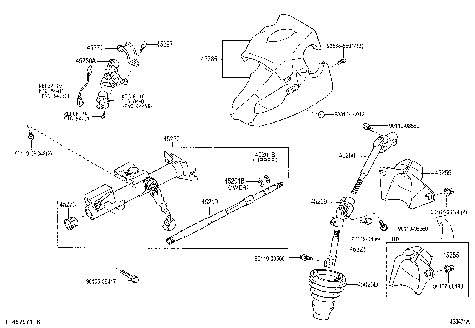 45025-52011 COVER SUB-ASSY, STEERING COLUMN HOLE, NO.1 product image