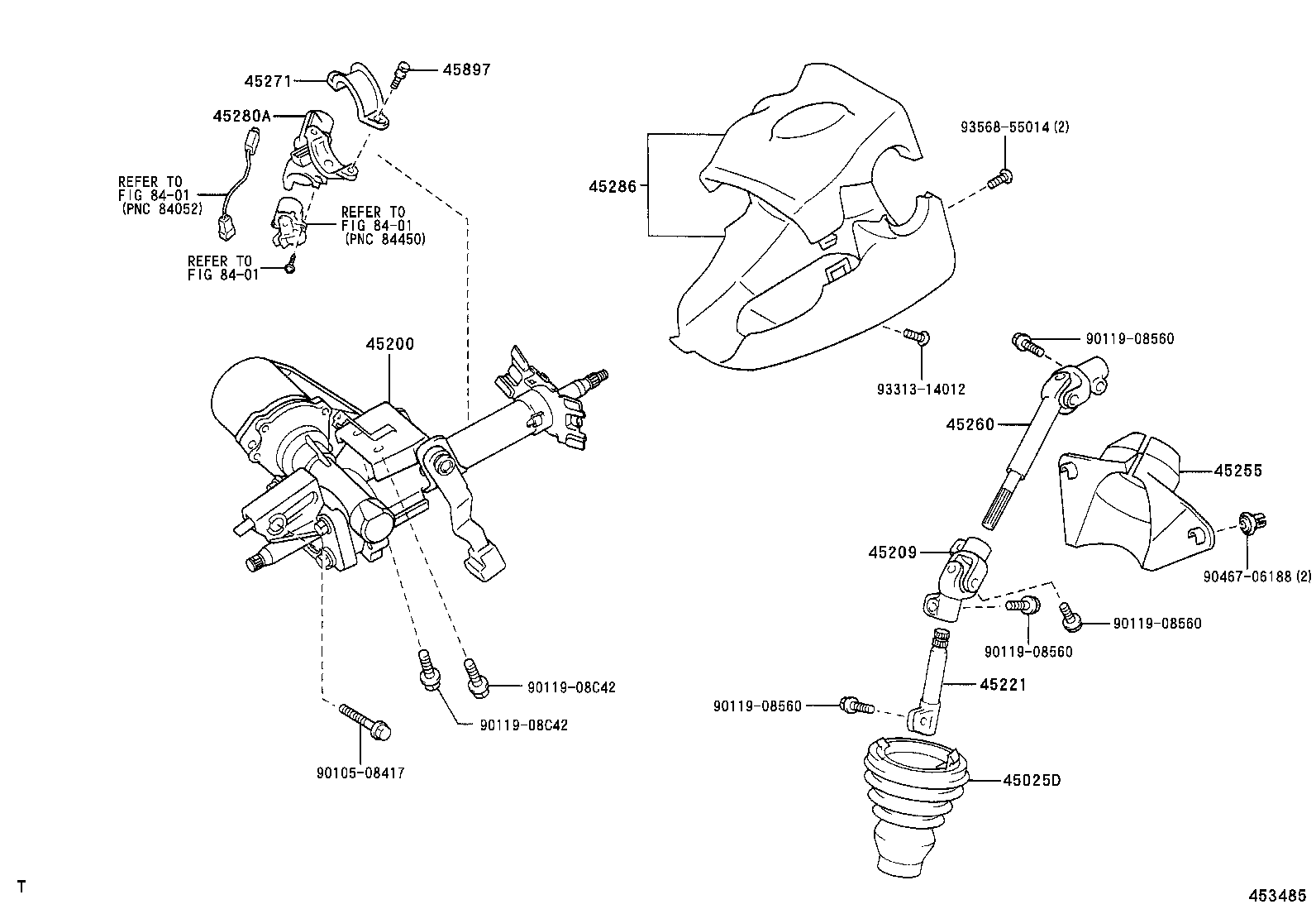 45255-52030 PLATE, STEERING COLUMN HOLE COVER product image
