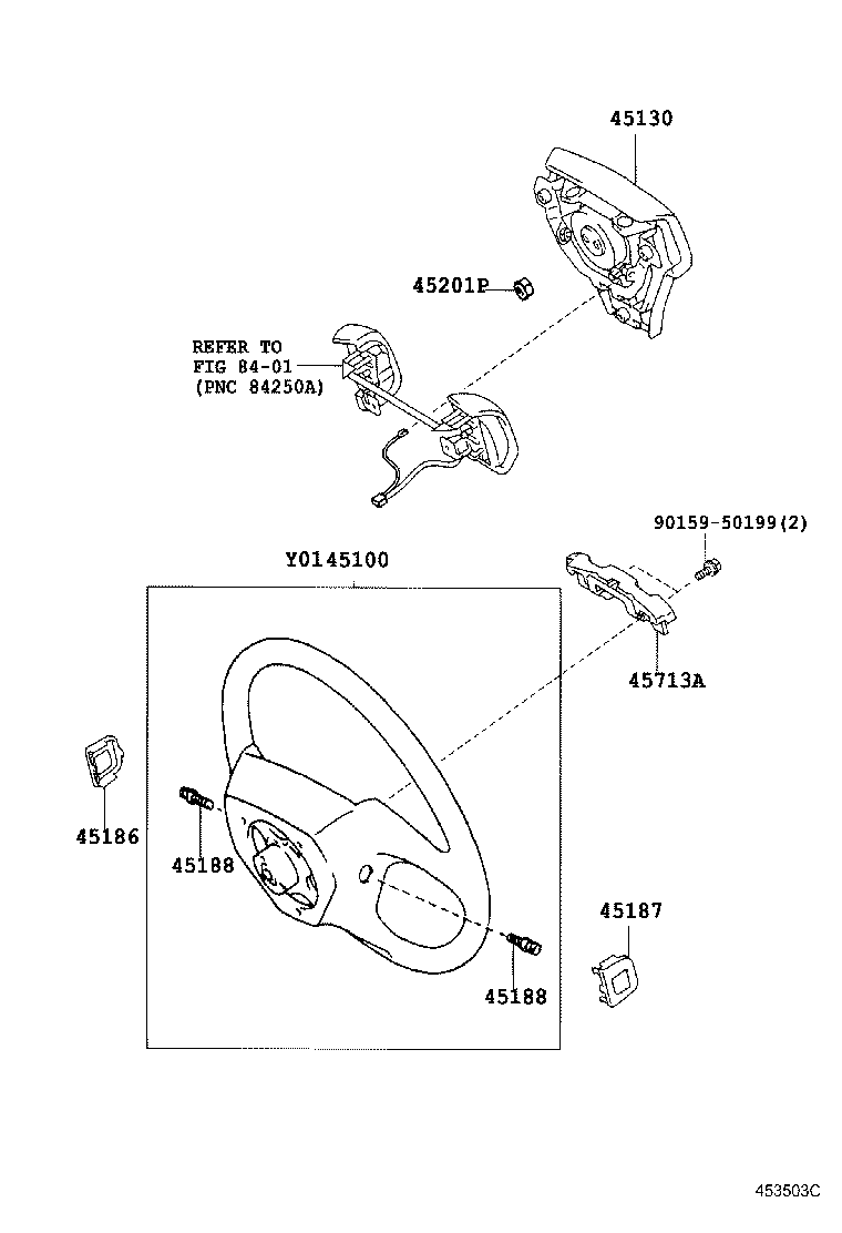 45130-48080-C0 BUTTON ASSY, HORN product image