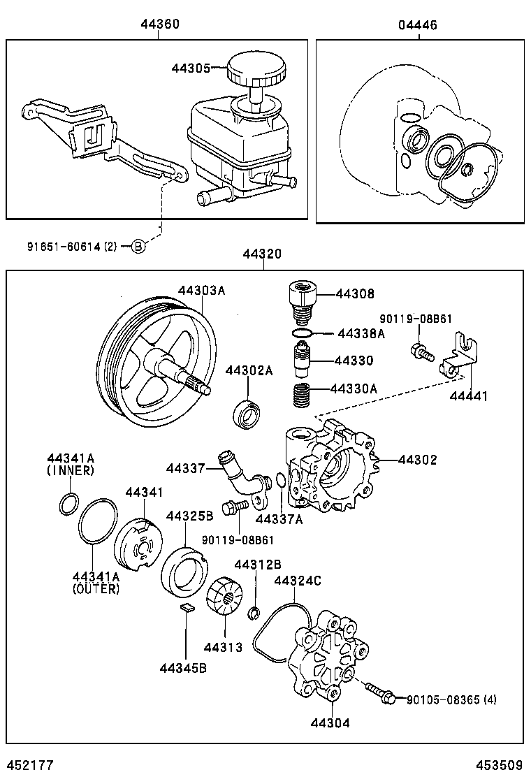 44369-02030 BRACKET, OIL RESERVOIR, NO.1 product image