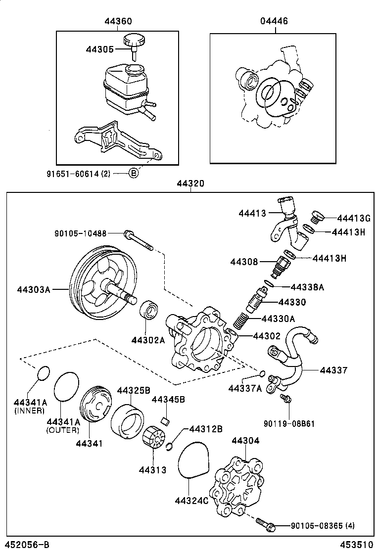 44302-12170 HOUSING SUB-ASSY, VANE PUMP, FRONT product image