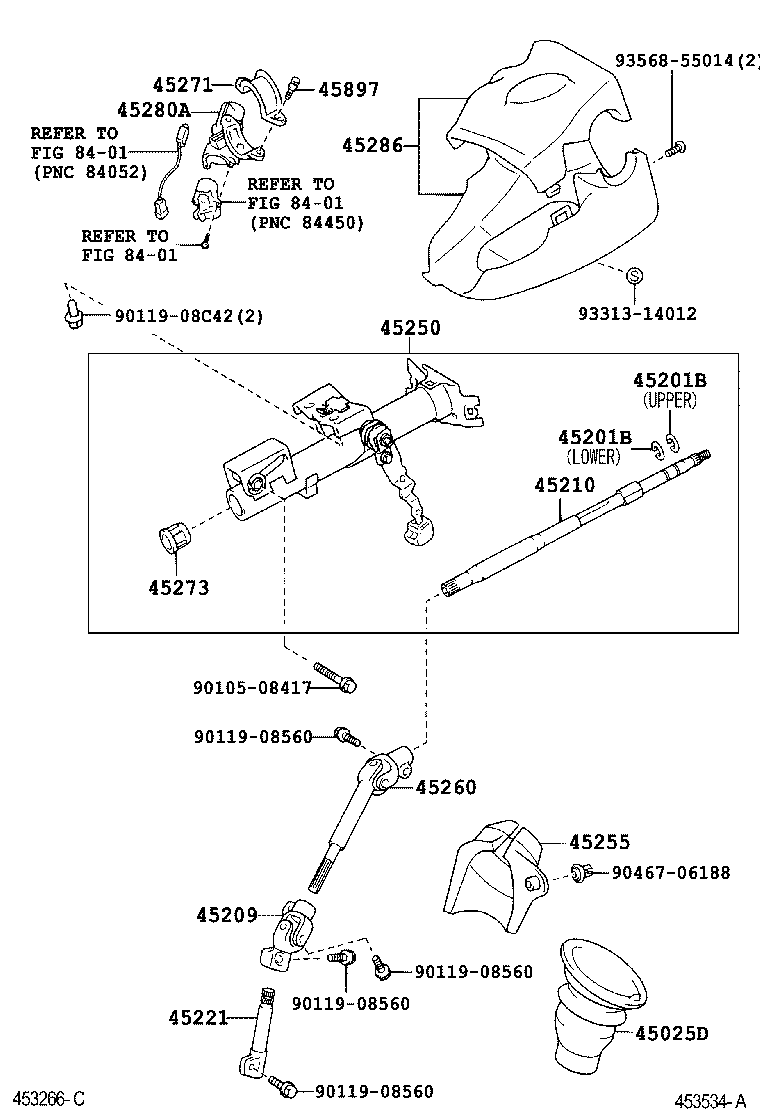 45025-0D080 COVER SUB-ASSY, STEERING COLUMN HOLE, NO.1 product image