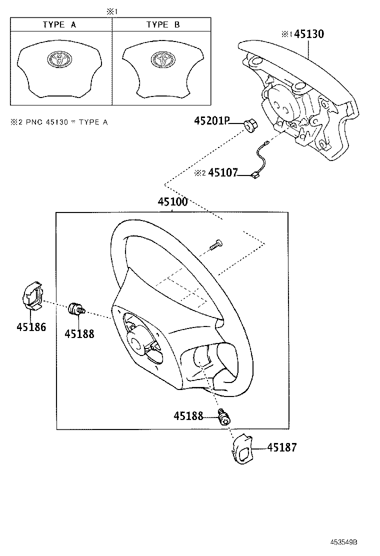 45100-28360-B0 WHEEL ASSY, STEERING product image